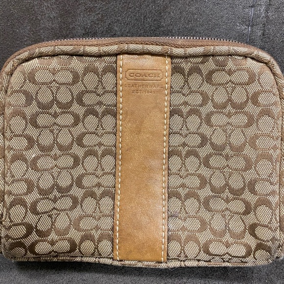 Coach zip up Cosmetic Bag
